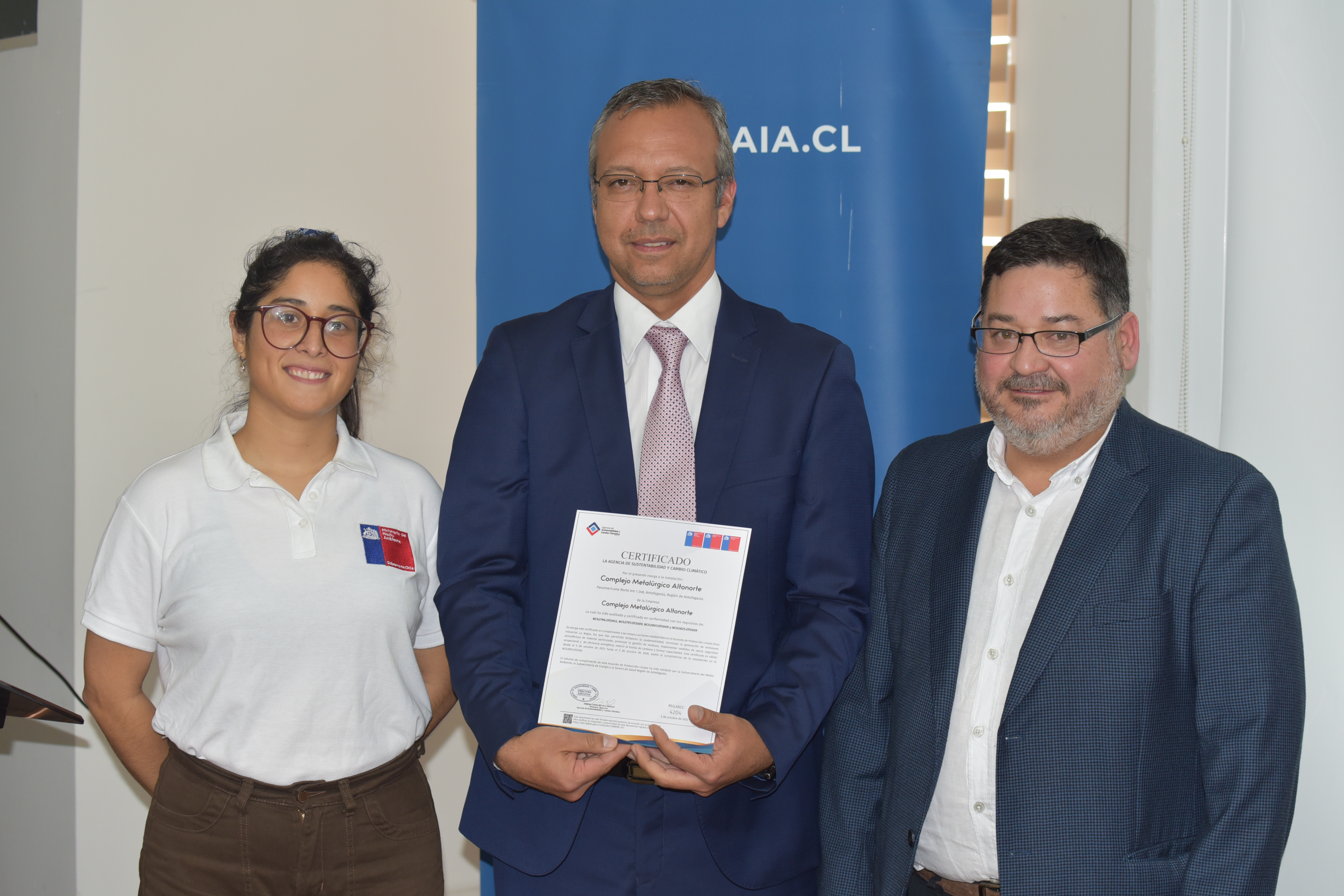 Altonorte recibe certificación por Acuerdo de Producción Limpia